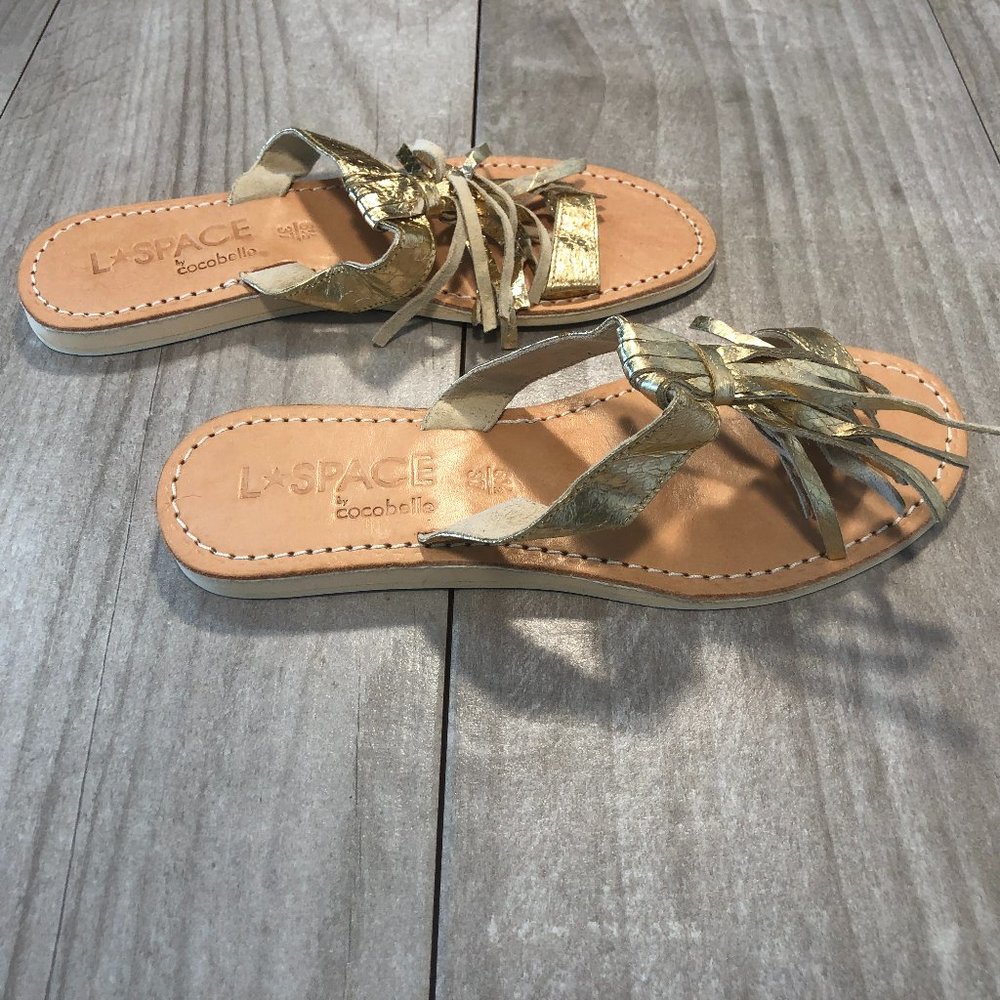 L*SPACE by Cocobelle Fringe sandals - NWOT